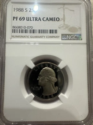 1988 S Washington Quarter PF69 Ultra Cameo NGC Certified - Image 1 of 2