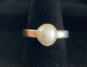 Handmade Sterling Silver Pearl Ring - Picture 1 of 14