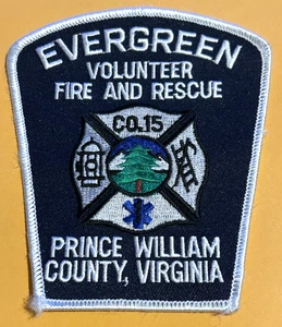 Defunct Virgina Evergreen Volunteer Fire Rescue Prince William Cnty Patch unbenutzt - Bild 1 von 2
