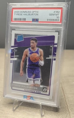 2020-21 Panini Donruss Optic #162 Tyrese Haliburton Rookie Card PSA 10 RC Mint - Image 1 of 2