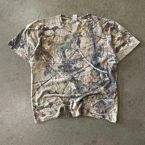 Vintage Y2K Realtree Camo Short Sleeve T-Shirt Hunting Grunge Streetwear Size L - Picture 1 of 5