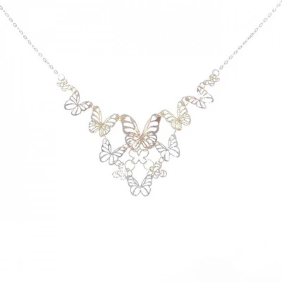 Authentic K18 Three Color Butterfly Necklace  #246-000-440-9182 - Image 1 of 4