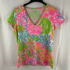 Camiseta Top Lilly Pulitzer Michelle Cuello en V Talla Grande  - Imagen 1 de 7