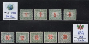 WC1_33308_BIS ITALIAN OCCUP.:FIUME. Clean 1918 postage due set.Sc.J4-J12. MH-MLH - Picture 1 of 1