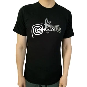 New Marca Peru Silver Bird Nazca Peruvian Patriotic Men's Short Sleeve T-Shirt - Picture 1 of 13