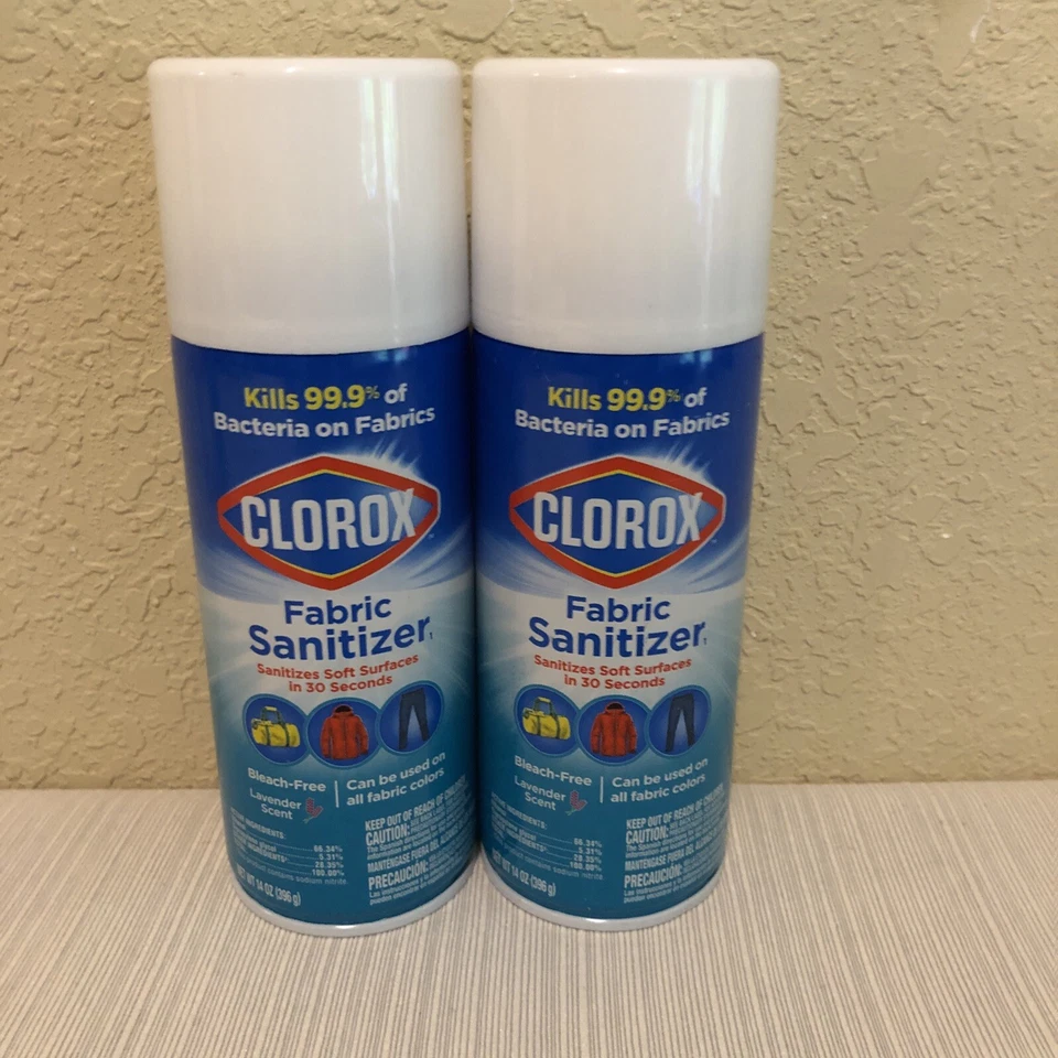 2 Clorox Fabric Sanitizer Spray - Lavender Scent 14 oz. Bleach Free Color Safe - Image 1 of 2