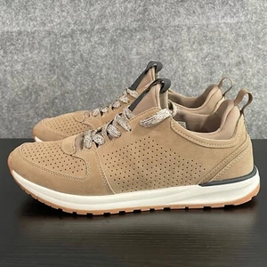Steve Madden Oxford Sneakers Mens 9M Tan Suede Lace Up Lightweight Comfort Shoes - Picture 1 of 15