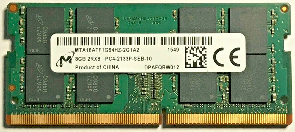 Micron 8GB 2Rx8 PC4-2133P DDR4 Laptop SDRAM MTA16ATF1G64HZ-2G1A2 - Image 1 of 1