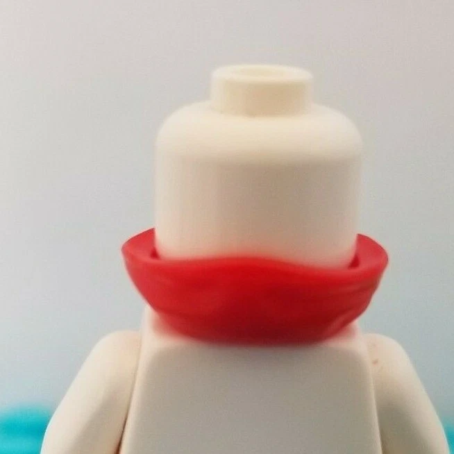 LEGO Minifigure Red Scarf Around Neck Hole Ninjago Necktie Ninja Battle Mask - Image 1 of 1