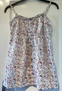 Matalan White Multi Gathered Bust Frill Trim Removable Straps Sleeveless Top 16 - Picture 1 of 3
