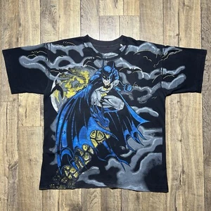 Vintage 90s Batman Comic AOP T Shirt Peyote Resurrection XL RARE Mexican Bootleg - Picture 1 of 8