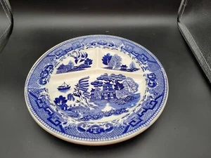 Vintage Willow Ware Grill Divided Plates Made In Japan 10 In - Picture 1 of 6