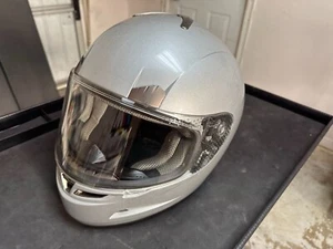 KBC Tarmac Full Face Motorcycle Helmet Silver Size Large Snell DOT Rated - Picture 1 of 10