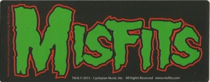 MISFITS green logo 2015 VINYL STICKER official merchandise OOP - Foto 1 di 3