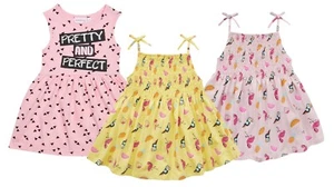 Baby Girls Cotton Sleeveless Summer Skater Dress Newborn Outfit Baby Shower Gift - Picture 1 of 11