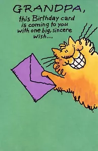 Lustige Vintage ALLES GLÜCKLICHE GEBURTSTAG Karte FÜR OPA von American Greetings + Umschlag - Bild 1 von 5