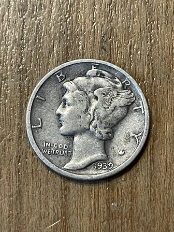 1939S Mercury Dime F Cover