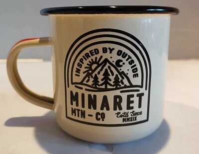 Taza de acero esmaltado Minarete Mtn "Inspirada por fuera" "Pequeñas cosas para grandes lugares" Foto 1 de 4