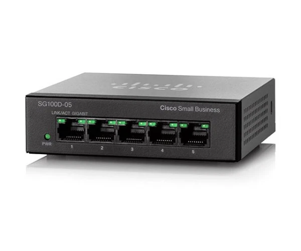 Cisco CBS110-5T-D 110 Series Unmanaged 5-Port Desktop Ethernet Switch RJ45  - Image 1 of 1