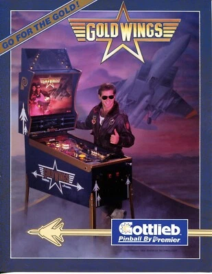 Gold Wings Gottlieb Pinball Flyer / Brochure / Ad Mint - Image 1 of 2