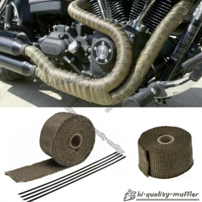EXHAUST HEADER TURBO MANIFOLD PIPE LAVA HEAT SHIELD WRAP TAPE 16.5 FT * 2" - Image 1 of 4