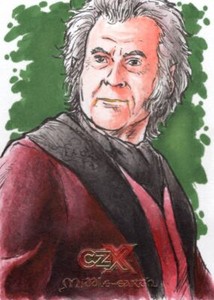 Lord Of The Rings Middle Earth CZX Sketch Card By Cezar Razek Bilbo Baggins