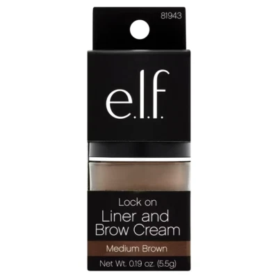 2x e.l.f. Lock on Liner And Brow Cream 0.19oz - Medium Brown 81943 - NEW NIB - Image 1 of 4