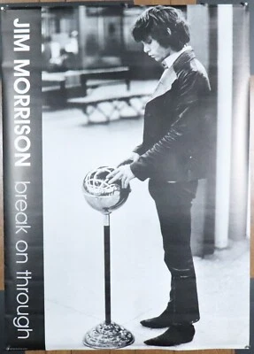 JIM MORRISON, break on through, raro pôster oversized 38"x53" NOS (até 39)(76) - Imagem 1 de 3