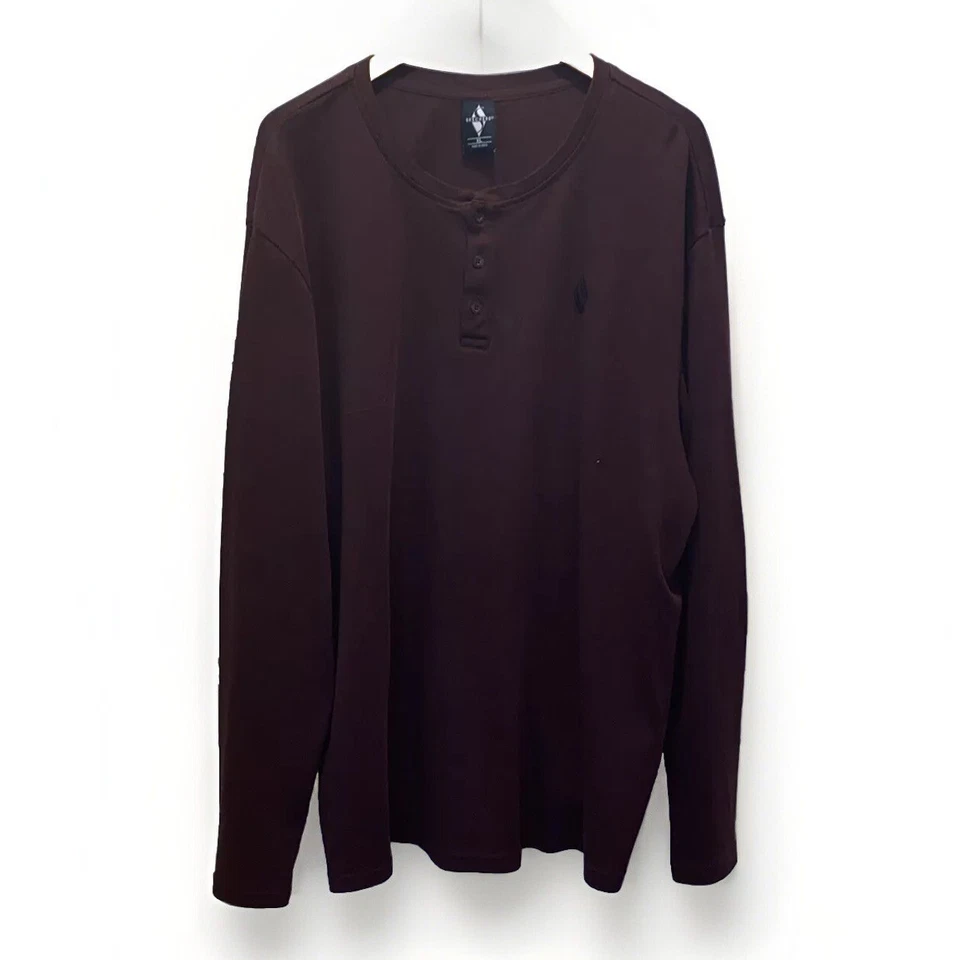 SKECHERS Men’s XL Active Long Sleeve Stretch Burgundy T-Shirt - Image 1 of 4