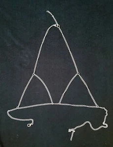 Open Cup Chain Bra, Open Bra, Open Lingerie, Non Piercing Nipple Jewelry - Picture 1 of 4