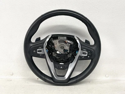 ⭐2018-2024 BMW X3 X4 G01 STEERING BLACK LEATHER WHEEL W/ PADS SWITCH OEM LOT2540 - Image 1 of 4