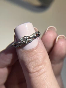 Silver 1. Ct Cubic Zirconia Engagement Wedding Promise Ring RS23 - Picture 1 of 5