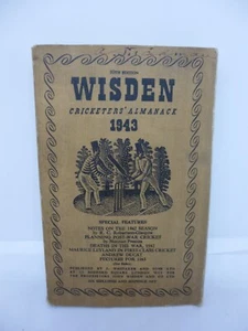 1943 WISDEN ORIGINAL WRAPPERS GOOD PLUS CONDITION. - Picture 1 of 4