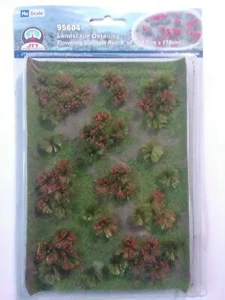 Escala JTT Paisaje HO Escala Roja Floreciente Prado Detalle #95604 5" x 7"" ~TS - Imagen 1 de 2