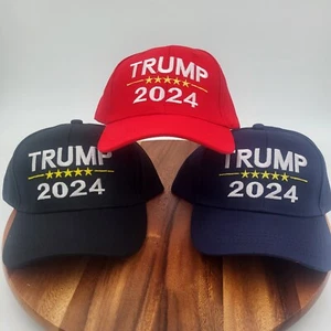 Trump 2024 Caps Lot Of 3 Election Embroidered Hats Set (All 3 Hats Included !) - Picture 1 of 13