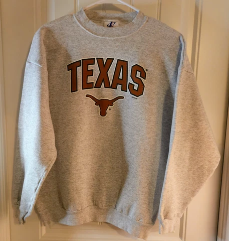 vintage texas longhorns Gray sweatshirt Size Large. Chest 42 In Sleeve 19jn Cover