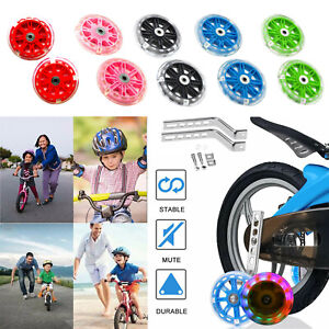 Kids Bicycle Bike Universal Training Wheels LED Stabilisers for 12-20" Inch UK