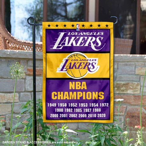 LA Lakers 17 Time Champions Garden Flag and Yard Banner Cover