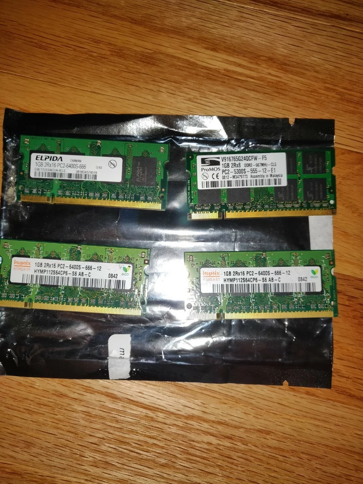 1 GB DIMM DDR2 Memory (4 sticks, total 4GB) - Image 1 of 1