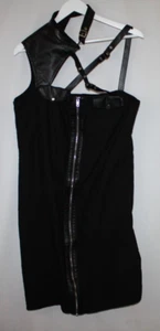 Kill Star Women's Dress 3XL Black Goth Emo Punk Assassin Bondage Zip Up Mercy Me - Picture 1 of 13