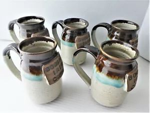 Vintage  Custom  BOBBIE'S IRISH Coffee Mugs/Unique  Pottery Coffee Mugs/Handmade - Picture 1 of 12