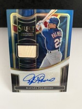 RAFAEL PALMEIRO 2023 SELECT TRI COLOR BAT AUTO #28/49 RANGERS