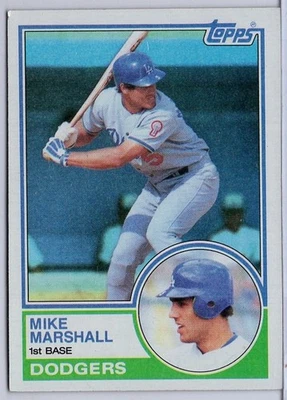 1983 Topps #324 Mike Marshall in EXMT Condition Dodgers - Image 1 of 2