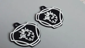 2x SCANIA WHITE Keyring Key Chain Keyfob Holder for Lorry Truck and Car Keys - Picture 1 of 3