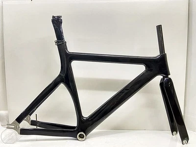 Gebrauchtes fahrbereites Tsuruoka Racing Carbon Track Fixie Rahmenset Baujahr unbekannt schwarz - Bild 1 von 4