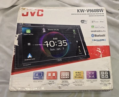 JVC Apple Wirless Car-Play  Android Auto KW-V960BW CD/DVD - Image 1 of 4