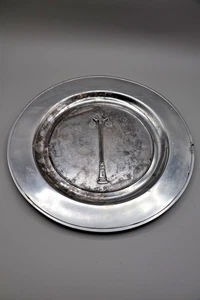 Vintage Wilton Armetale Zinn Teller 11 Zoll Columbia, Pa. Lewisburg, Bucknell - Bild 1 von 12