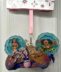 ^New Disney Parks Moana Tamatoa Hei Hei Pua Maui Ear Hat Christmas Ornament - Picture 1 of 2