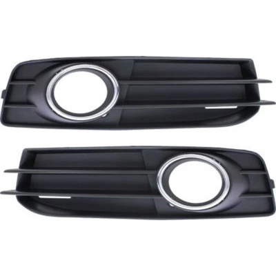 Bisel de luz antiniebla con moldura cromada izquierda y derecha para Audi A3 09-13 con paquete deportivo Foto 1 de 4