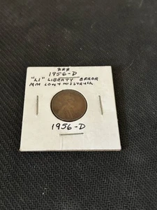 RARE 1956-D Lincoln Penny Liberty Misspell and Misstruck RARE COIN ERROR - Picture 1 of 3